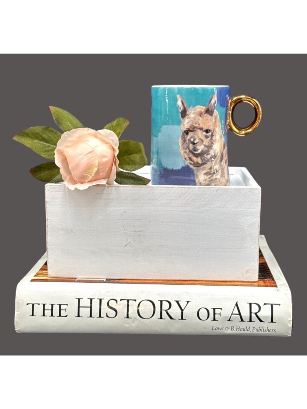 Anthropologie Winter Fauna Llama Mug By Lauren Carlson Walcott Hand-Painted With